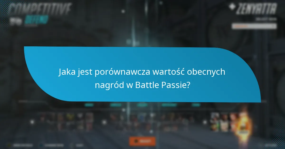 Jaka jest porównawcza wartość obecnych nagród w Battle Passie?